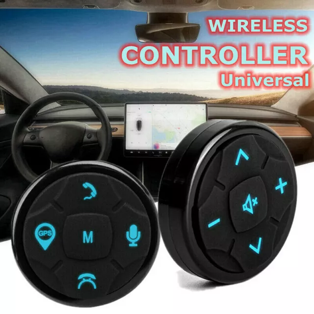 Universal Car Steering Wheel GPS Wireless Smart Button Key Remote Control. ID