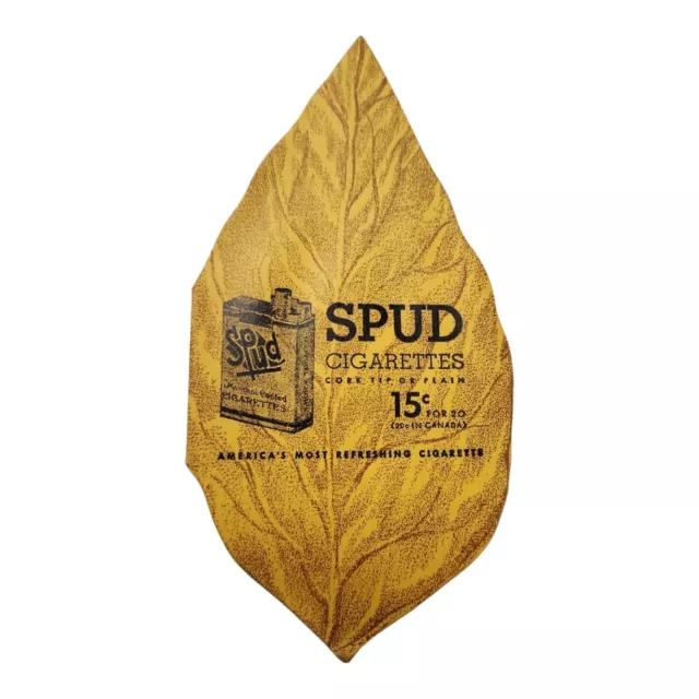 Vintage Spud Cigarettes Advertising Sewing Needles Tobacco Leaf