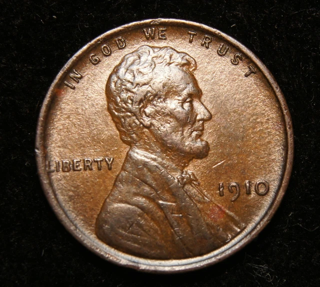 1910 Lincoln Wheat Cent, AU-BU