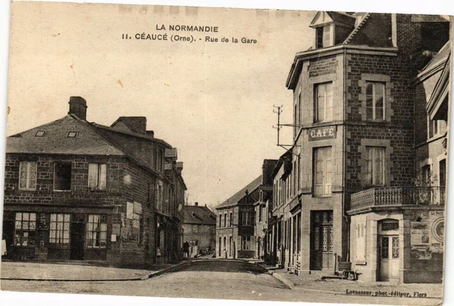 CPA La normandie - CEAUCE (ORNE) - Rue de la gare (195578)