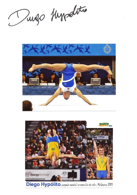 Diego Hypolito  Brasilien  Turnen 2.OS 2016  Karte original signiert WL 340838