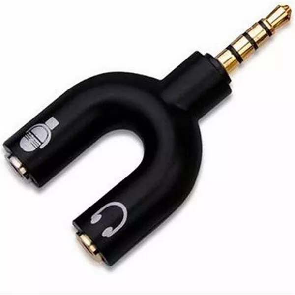 SPLITTER ADATTATORE AUDIO JACK 3,5 mm CUFFIE AURICOLARI MICROFONO