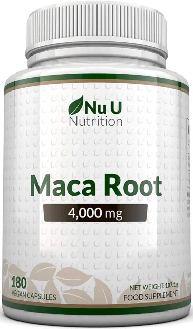 Maca Root 4000mg - 180 Gélules Végétariennes et Végétaliennes - 6 mois