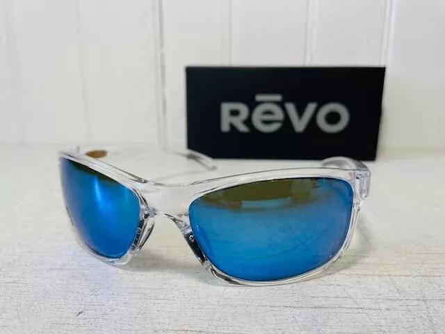 REVO RE1175 09 H20 HARNESS G Crystal w POLARIZED GLASS BlueMirror Lens Suns $299