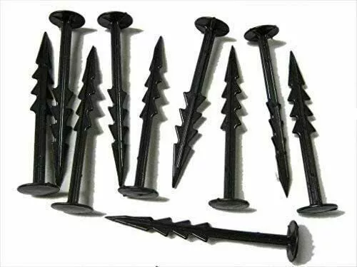 50 x pioli controllo erbacce 6"" tessuto membrana fissaggio ancoraggi perni da giardino resistenti