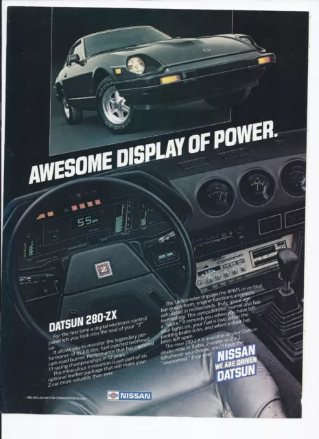 1983 Datsun 280-ZX Print Ad Automobile car 8.5" x 11"