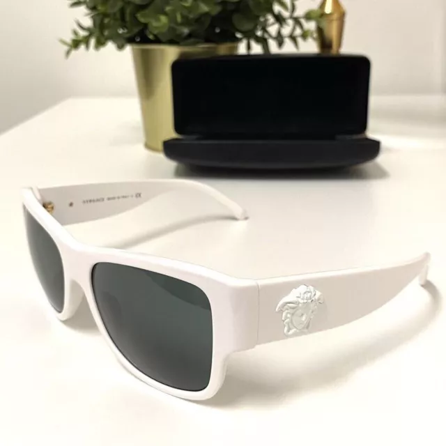 Genuine Versace MOD 4275 56-18 White Medusa Head Oversized Sunglasses