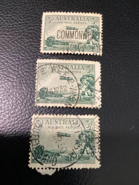 Australia 1929 Air 3d green (3 stamps) Used 2