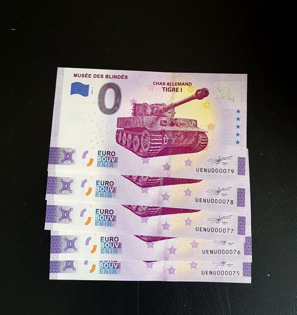 LOT DE 5 BILLETS TOURISTIQUES LE TIGRE 1  2023 QUI SE SUIVENT 000075 a 000079