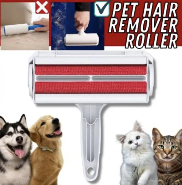 Reusable Pet Hair Lint Remover Dog Cat Hair Roller Cleaning Brush Sofa Clothes