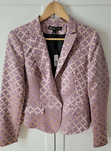 NWT Elizabeth & James Brocade Abigail Blazer in Pink 6 $495