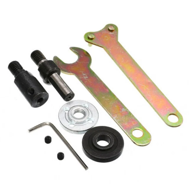 5mm Tige M10 Tonnelle Mandrin Adaptateur Outil pour Meuleuse Angle Noir + Argent