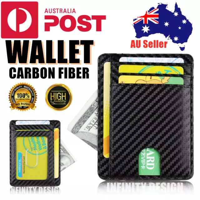 RFID Mens Blocking Purse Flip Leather Wallet Slim Credit Card Holder Money Clip