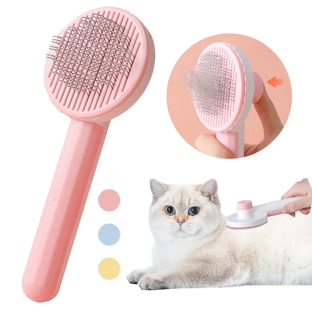 Pet Hair Remover Dog Cat Comb Grooming Massage Deshedding Self Cleaning Brush