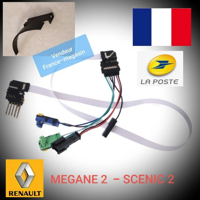 Kit Câble Airbag + Contacteur Tournant Pour Renault Scénic 2 Et Mégane 2 - Neuf