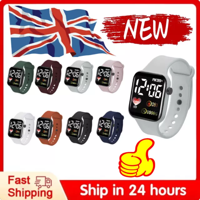 Sport LED Digital Screen Wrist Watch For Men Women Unisex Boys Girls Couple Gift