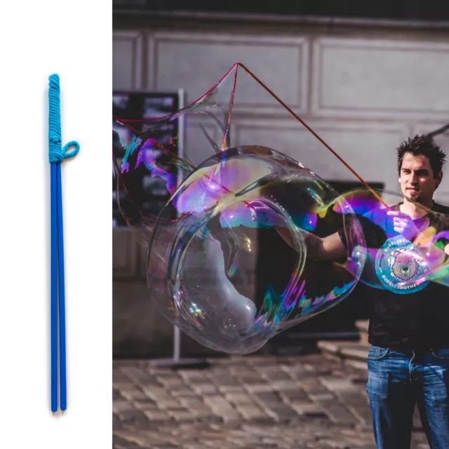 Best Giant Bubble Making Set Bubble Sticks + 5L Soap Solution Powder Liquid