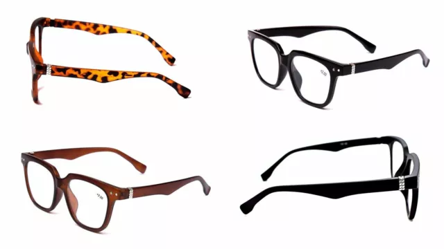 Over sized Reading Glasses Retro Bling Geek Nerd Big Frame Mens Womans  TN08