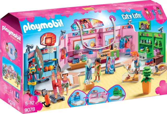 PLAYMOBIL CITY LIFE Galerie Marchande 9078 Boutique Shopping Magasin EUR  75,00 - PicClick FR