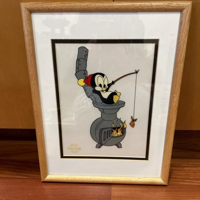 Walter Lantz Chilly Willy “Hot lunch” Serigraph 1991 Excellent Condition Framed