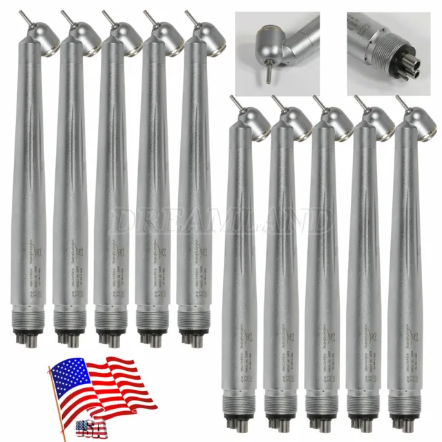 10pcs NSK PANA MAX Type Dental 45 Degree Surgical High Speed Handpiece 4Hole
