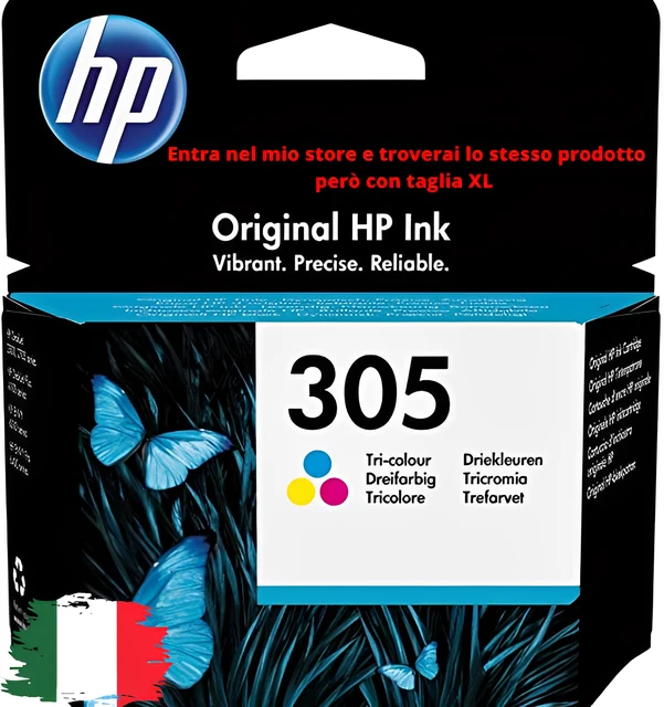 Cartuccia originale HP 305 Multicolore 3YM60AE per Deskjet 2700/4100 e Envy 6000