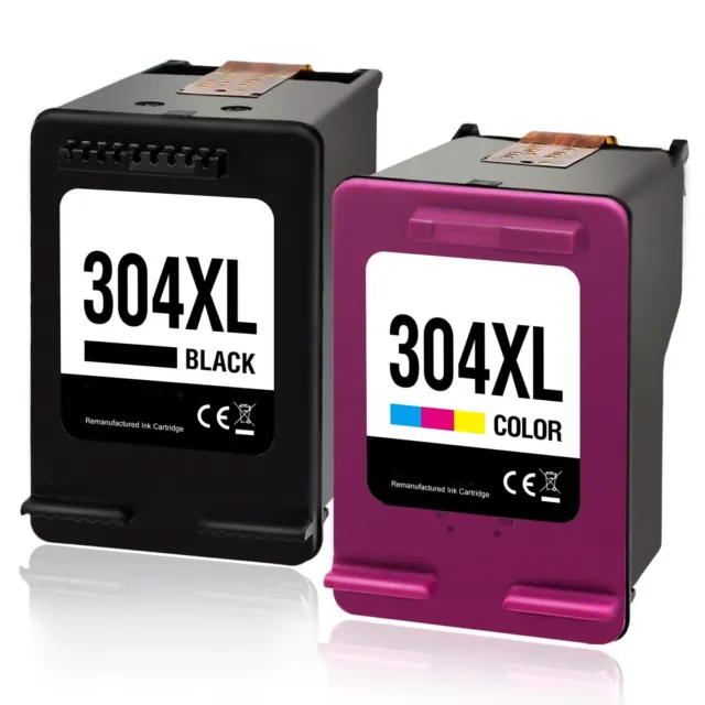 No 304XL Black & Colour Non-OEM Alternative Ink Cartridges For HP Printers