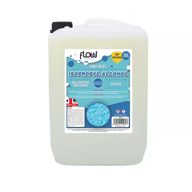 Isopropyl Alcohol 25 Litre IPA 99.9% Propan-2-OL Isopropanol Rubbing Pure 25L