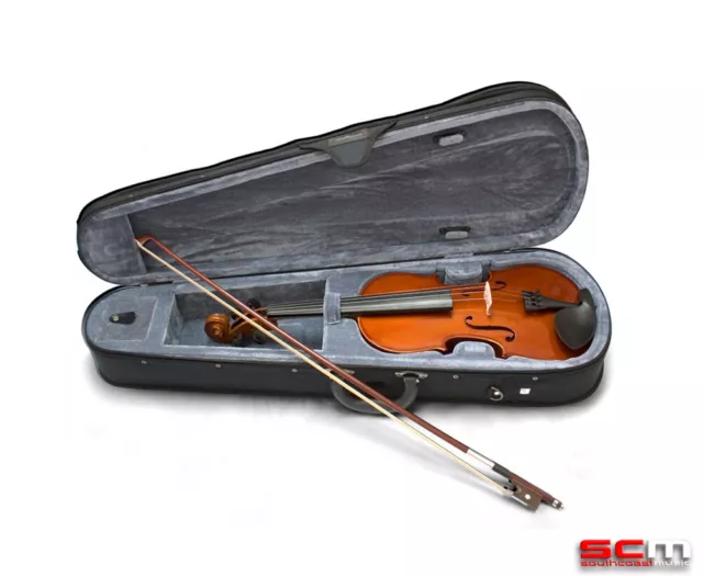 Valencia SV112 1/2 Half Size Violin Outfit Case, Bow & Rosin Factory Setup New!