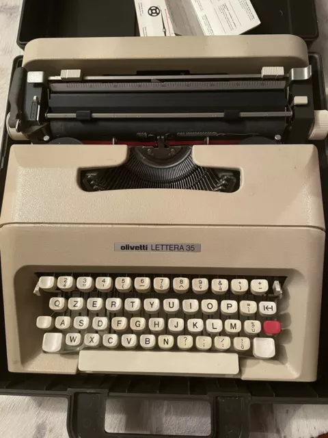 Macchina Da Scrivere Olivetti Lettera 35 - Con Custodia-funzionante