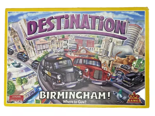 DESTINATION BIRMINGHAM WHERE TO GUV? 2-6 PLAYERS 8+ RTL Games Board Game