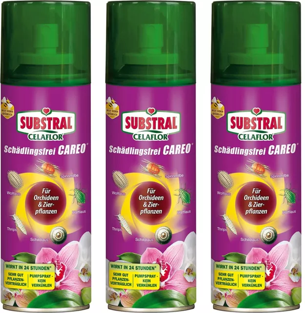 Substral Celaflor Schädlingsfrei Careo (3 x 200 ml) Pumpspray Orchidee gegen  ..