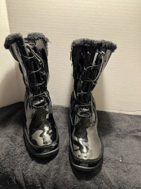 Khombu Mary Waterproof Black Boots Size 8 M - Excellent Condition B2