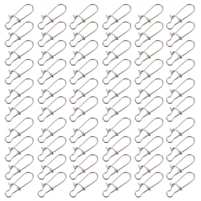 100 Pcs Angelschnalle Rostfreier Stahl Angelköder Angelausrüstung Angelgeräte