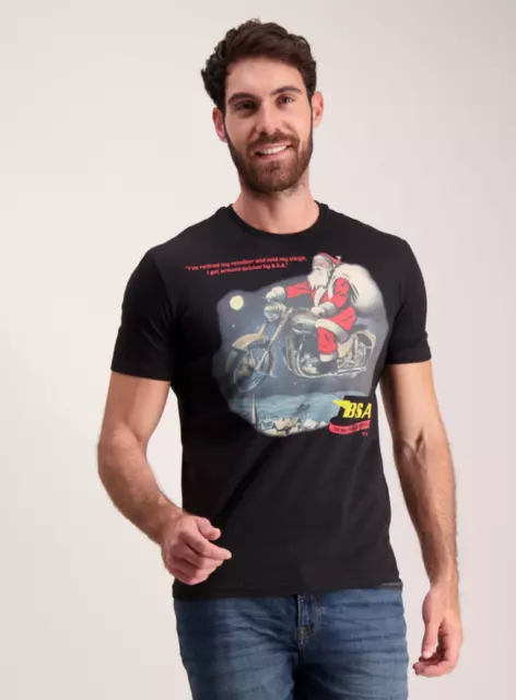 T-shirt BSA Christmas Babbo Natale Small TU Rider regalo Babbo Natale papà biker