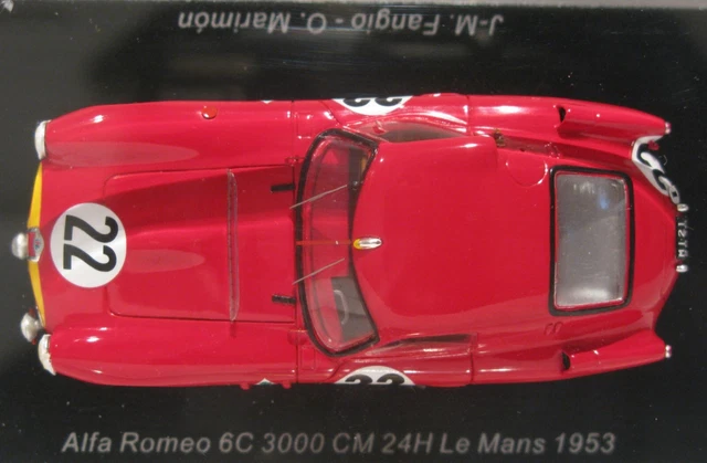 Spark S4703 – Alfa Romeo 6C 3000 CM #22, 24 Heures Du Mans 1953 (1/43, Neuve)