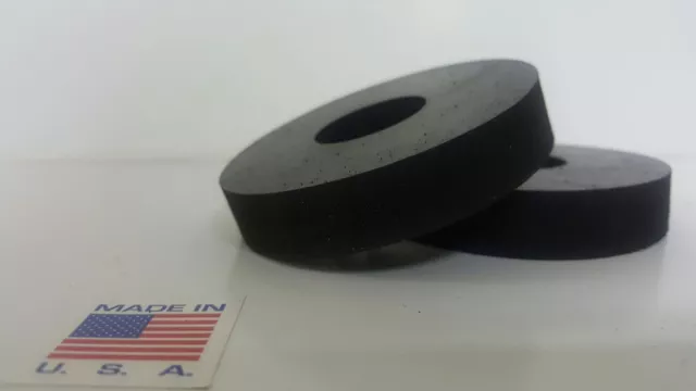 Rubber Spacer Anti-vibration 1/2 THK X 2-3/4" OD X1/2 ID MADE IN THE USA 12 pack