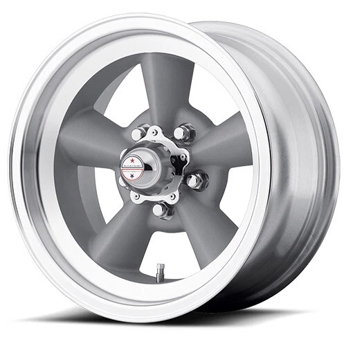 (1) 15x7 American Racing Torq Thrust VN309 Vintage Silver W Machined Lip | 5x4.