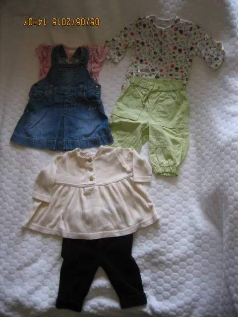 Vêtements filles LBaby 8 pièces lot 3-6 mois (Baby Gap, H&M & Suivant) (#095) 2