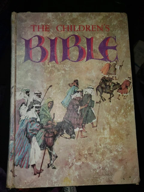 1965 Golden Press THE CHILDREN’s BIBLE Illustrated Old New Testament Hardcover