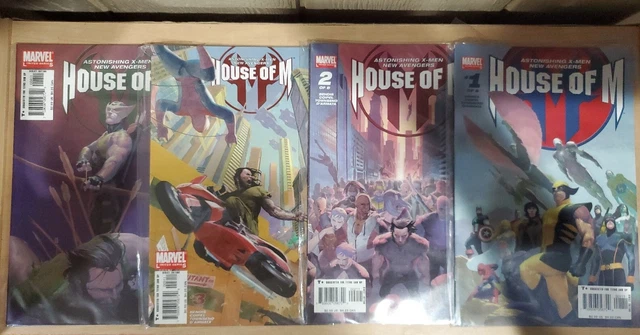 HOUSE OF M 1-4 KEY 1st app CRITI NOLL as YELLOWJACKET OLIVIER COIPEL  WOLVERINE