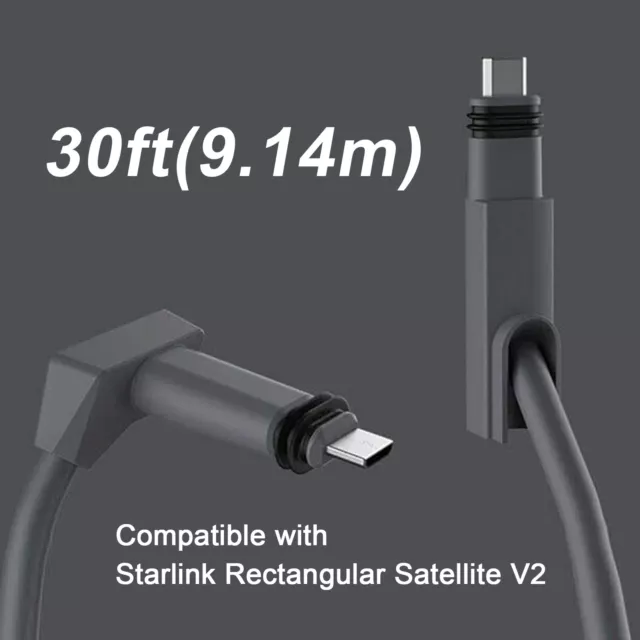 30ft Ersatzkabel für Starlink Rechteck Satellite V2 (30ft/9.14m)