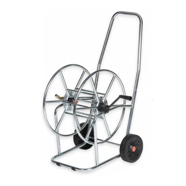 80M 3/4 ZOLL Metall Schlauchwagen verzinkt Gartenschlauchwagen