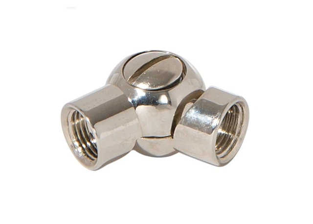 B&P Lamp Die Cast Brass Swivels with Slotted Screws, 1/4IP