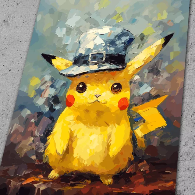 Pokemon x Van Gogh Museum Pikachu Art Inspired By Van Gogh Home Decor  Poster Canvas - Mugteeco