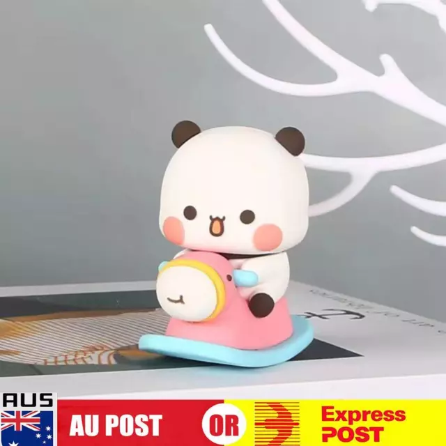 6.5cm Kawaii Dudu Panda Bear Figure Toys Birthday Christmas Gift (Pink)