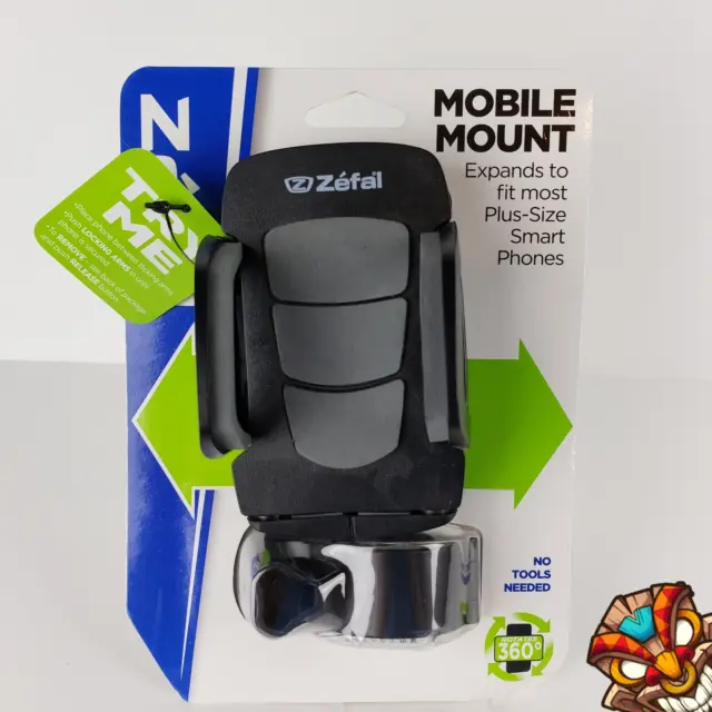 Zefal Bike Handlebar Mount for Mobile Phones from 1.75" to 3.4" Wide 5065 NEW