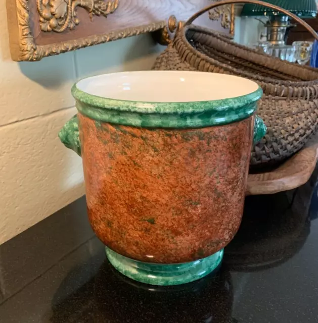Laure Japy Paris 8 3/4" x 8 1/4" Porcelain Planter or Flower Pot France Pristine Laure Japy Paris 8 3/4" x 8 1/4" Porcelain Planter or Flower Pot France Pristine