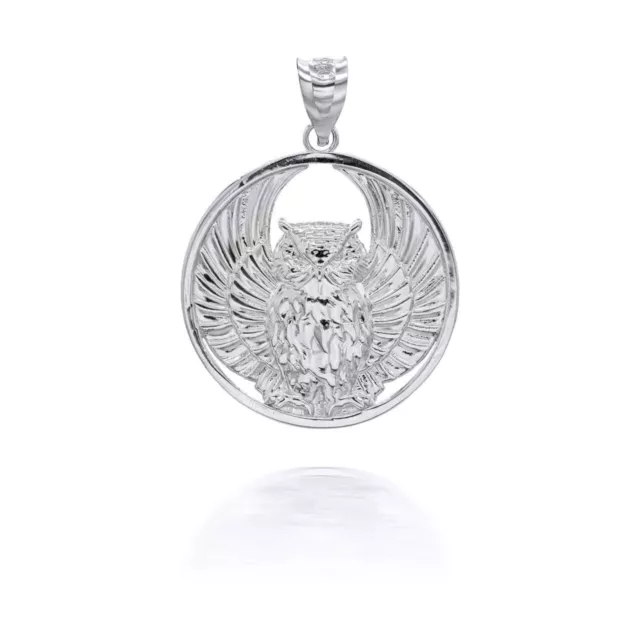 Silver Lucky and Wise Owl Charm Pendant Necklace