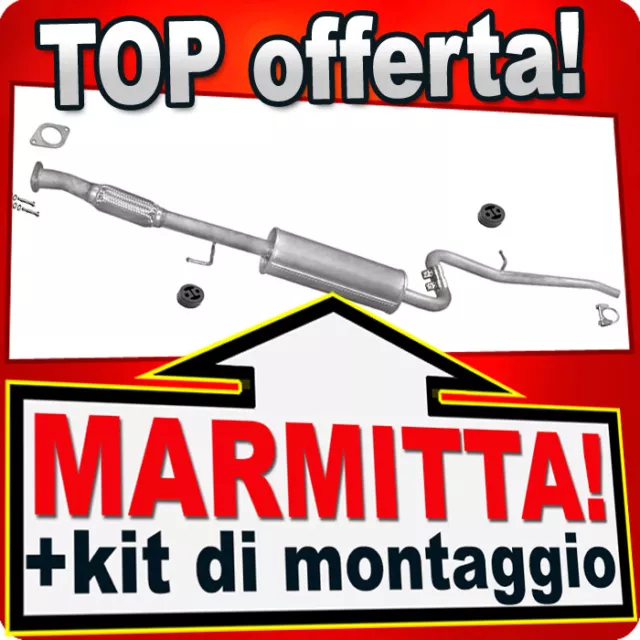 Centrale di Scarico per FIAT DOBLO 1.6 16V 2000-2005 Marmitta